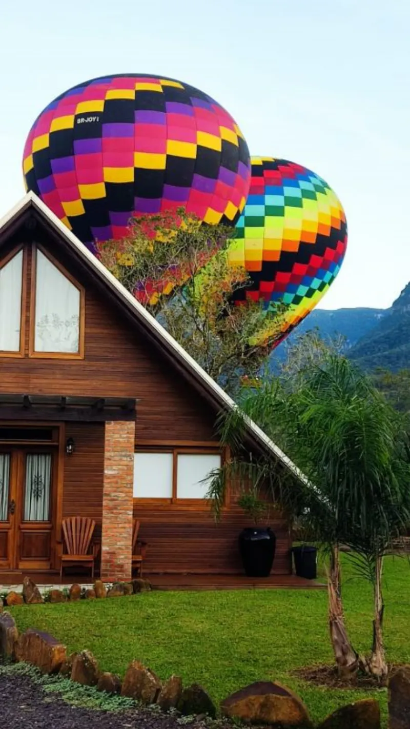 Hospedagem para voo de balão coletivo