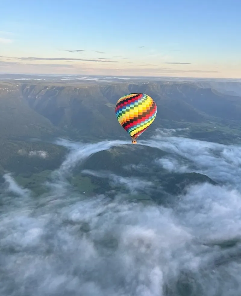 Passeio de balão canyons em Santa Catarina